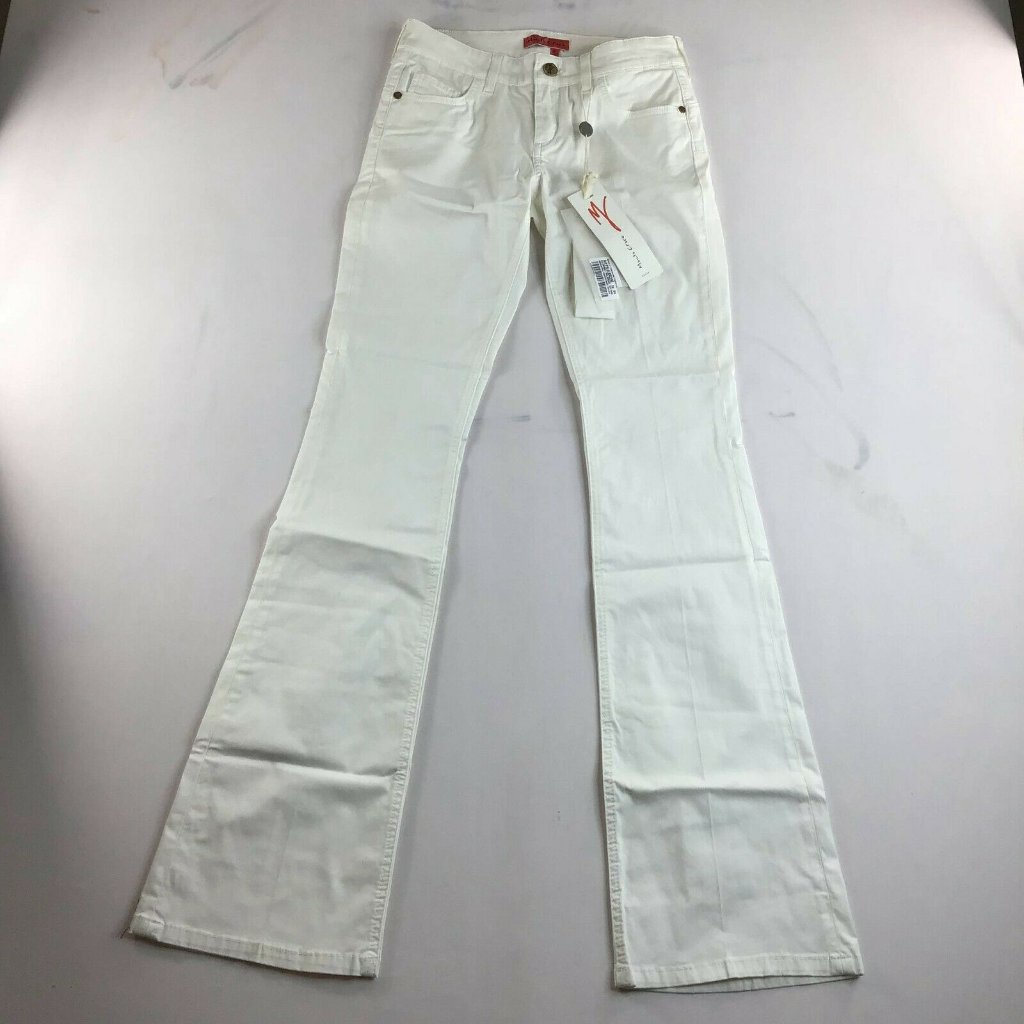 Manila Grace Women's Denim Jeans White Skinny Fit Casual Size 26